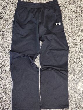Under Armour Black Performance Track Pants with White Logo